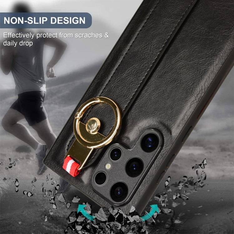 Wristband Leather Back Phone Case, For Samsung Galaxy S24 Ultra 5G, For Samsung Galaxy M34 5G, For Samsung Galaxy Z Fold4, For Samsung Galaxy A05s 4G