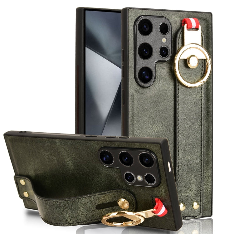 Wristband Leather Back Phone Case, For Samsung Galaxy M34 5G, For Samsung Galaxy Z Fold4, For Samsung Galaxy A05s 4G, For Samsung Galaxy S24 Ultra 5G