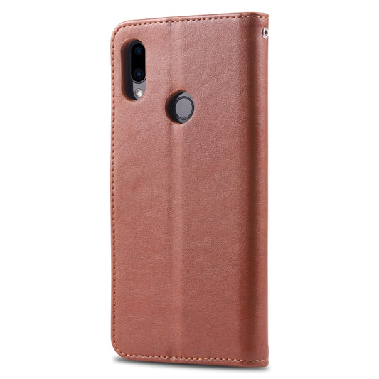 AZNS leather wallet case Redmi Note 7 featuring multiple card slots and stand feature