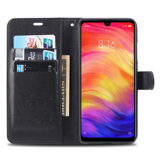 AZNS horizontal flip leather cover Xiaomi Redmi Note 8 showcasing sheepskin texture detail