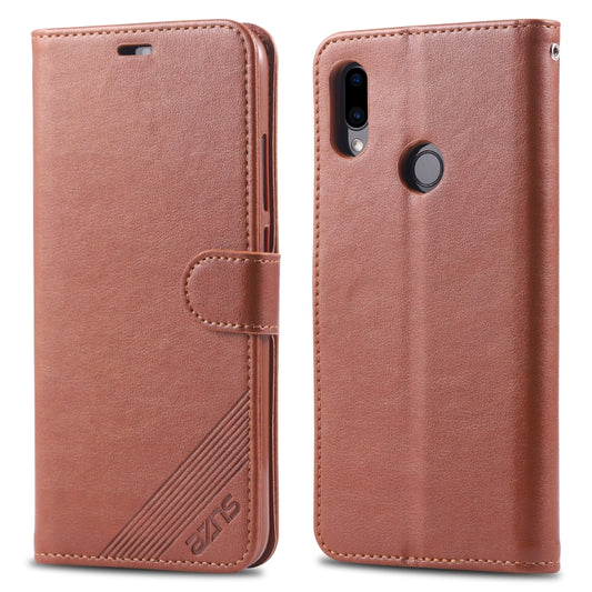 AZNS sheepskin leather flip case for Xiaomi Redmi Note 7, 8, 8 Pro with card slots and wallet