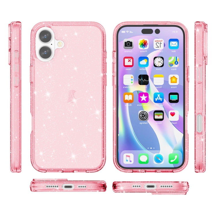 Shockproof Terminator Glitter Powder Phone Case, iPhone 16e, For iPhone 15 Pro Max, For iPhone 15 Pro, For iPhone 15 Plus