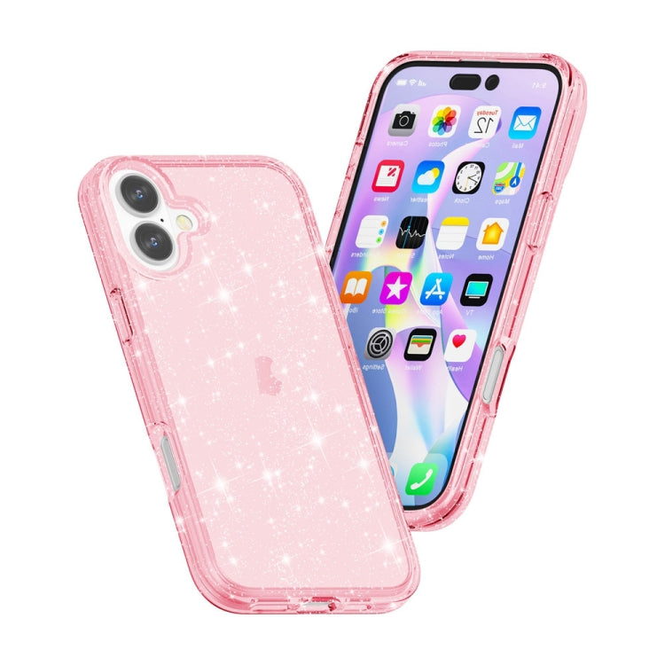 Shockproof Terminator Glitter Powder Phone Case, iPhone 16e, For iPhone 15 Pro Max, For iPhone 15 Pro, For iPhone 15 Plus