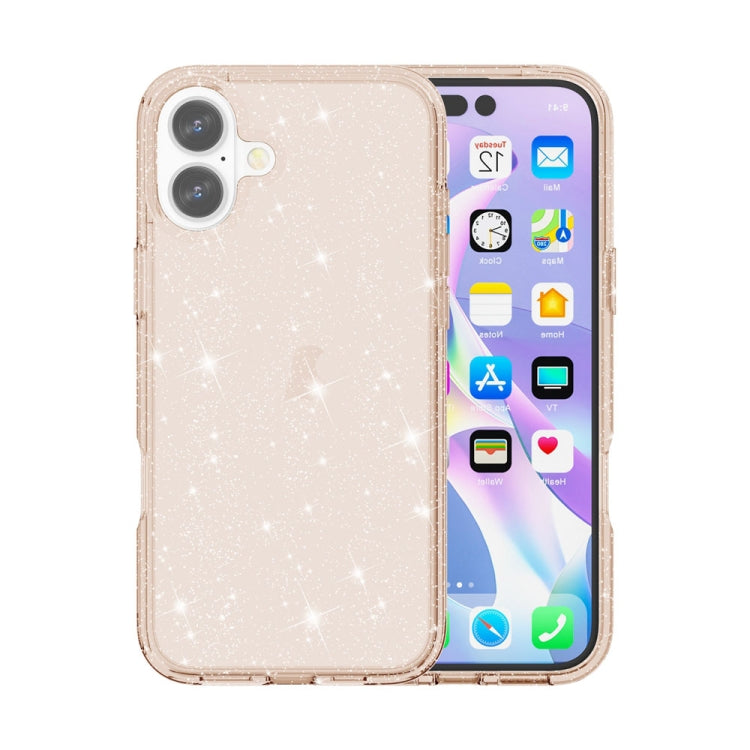 Shockproof Terminator Glitter Powder Phone Case, iPhone 16e, For iPhone 15 Pro Max, For iPhone 15 Pro, For iPhone 15 Plus