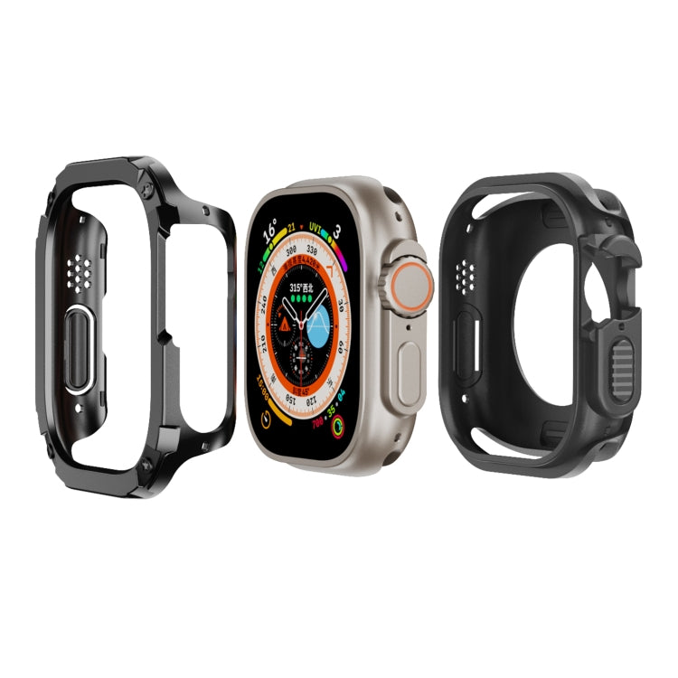 2-in-1 PC Hybrid TPU Armor Watch Case, For Apple Watch Ultra 49mm, For Apple Watch Series 8 / 7 41mm, For Apple Watch Series 8 / 7 45mm