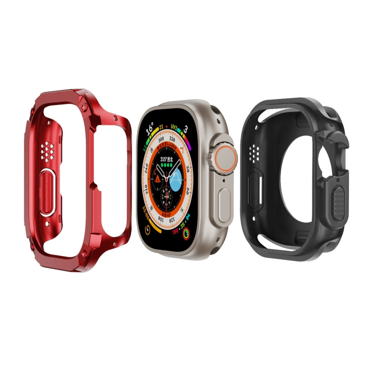 2-in-1 PC Hybrid TPU Armor Watch Case, For Apple Watch Ultra 49mm, For Apple Watch Series 8 / 7 41mm, For Apple Watch Series 8 / 7 45mm