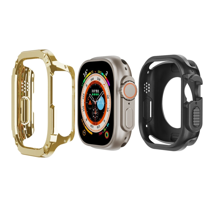 2-in-1 PC Hybrid TPU Armor Watch Case, For Apple Watch Ultra 49mm, For Apple Watch Series 8 / 7 41mm, For Apple Watch Series 8 / 7 45mm