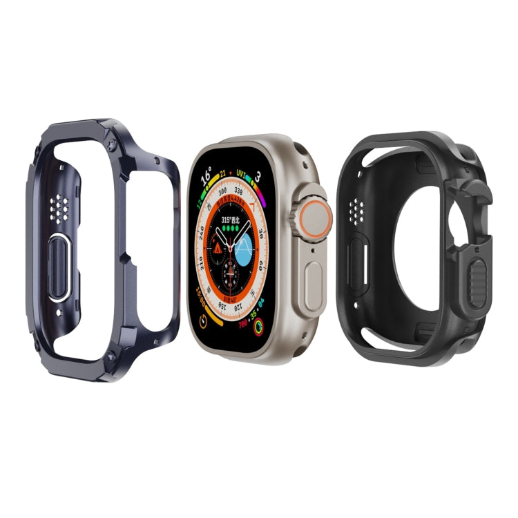 2-in-1 PC Hybrid TPU Armor Watch Case, For Apple Watch Ultra 4 / 3 / 2 / 1 49mm, For Apple Watch Series 6 / 5 / 4 / SE 44mm, For Apple Watch Series 6 / 5 / 4 / SE 40mm