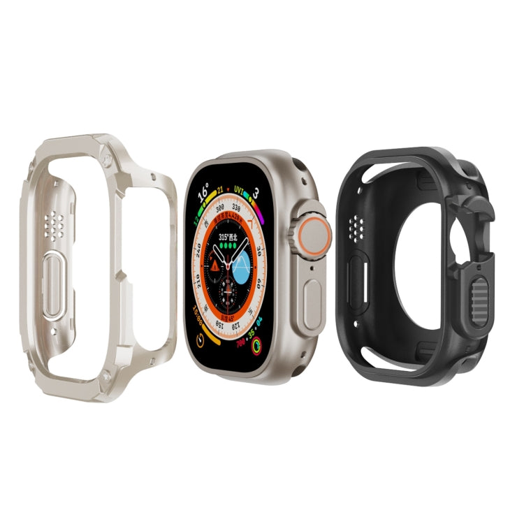 2-in-1 PC Hybrid TPU Armor Watch Case, For Apple Watch Ultra 4 / 3 / 2 / 1 49mm, For Apple Watch Series 6 / 5 / 4 / SE 44mm, For Apple Watch Series 6 / 5 / 4 / SE 40mm