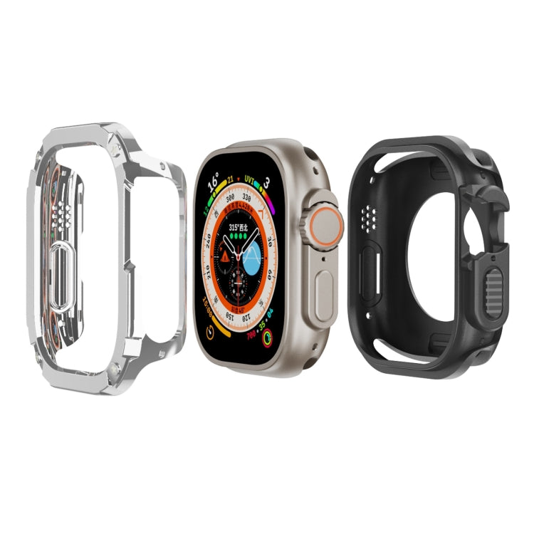 2-in-1 PC Hybrid TPU Armor Watch Case, For Apple Watch Ultra 4 / 3 / 2 / 1 49mm, For Apple Watch Series 6 / 5 / 4 / SE 44mm, For Apple Watch Series 6 / 5 / 4 / SE 40mm