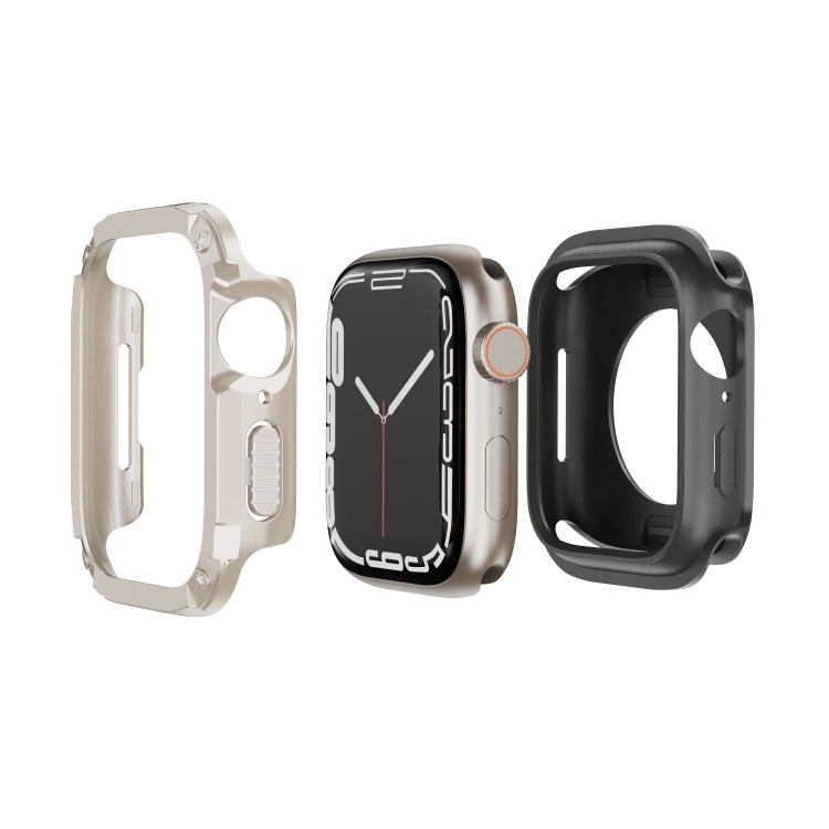 2-in-1 PC Hybrid TPU Armor Watch Case, For Apple Watch Ultra 49mm, For Apple Watch Series 8 / 7 41mm, For Apple Watch Series 8 / 7 45mm