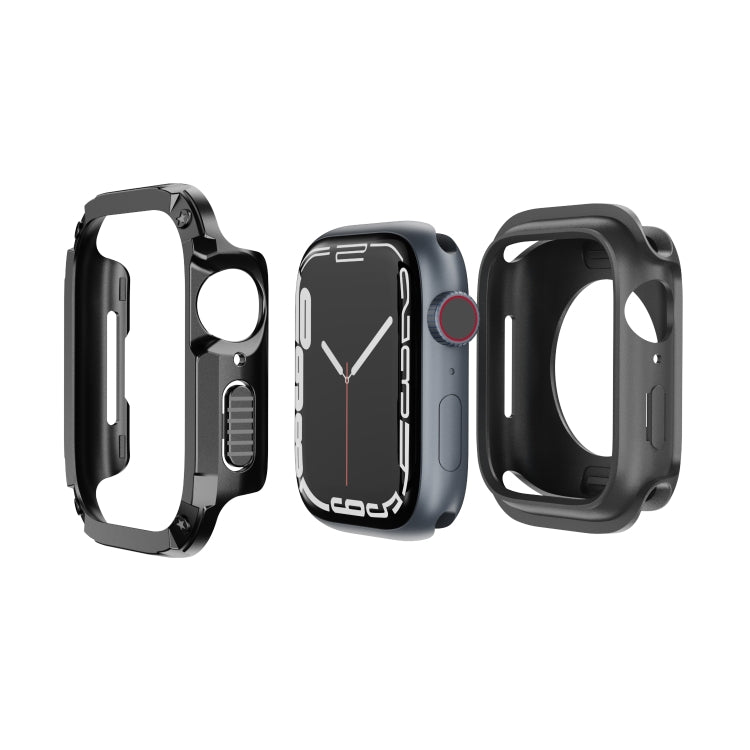 2-in-1 PC Hybrid TPU Armor Watch Case, For Apple Watch Ultra 49mm, For Apple Watch Series 8 / 7 41mm, For Apple Watch Series 8 / 7 45mm