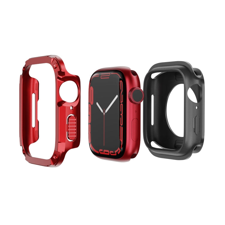 2-in-1 PC Hybrid TPU Armor Watch Case, For Apple Watch Ultra 49mm, For Apple Watch Series 8 / 7 41mm, For Apple Watch Series 8 / 7 45mm