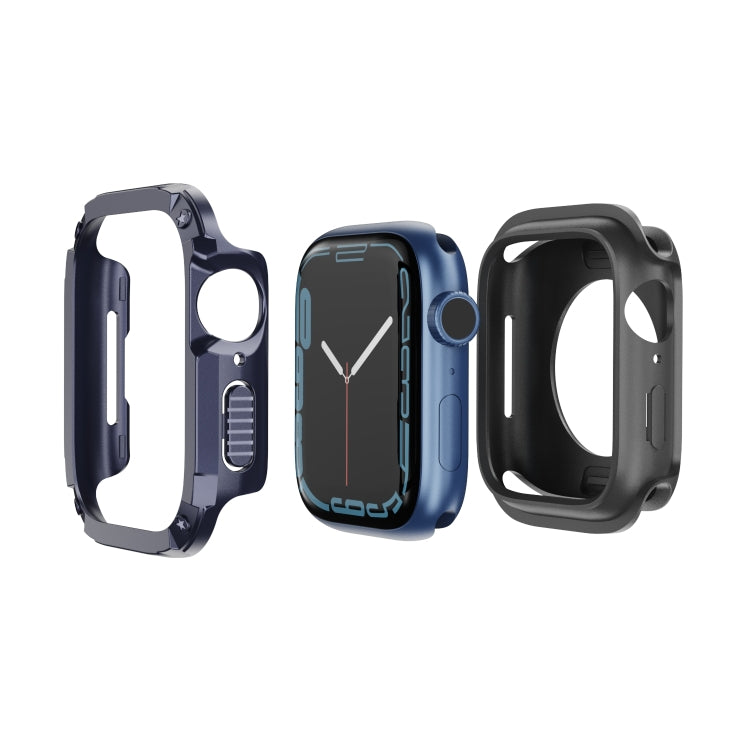 2-in-1 PC Hybrid TPU Armor Watch Case, For Apple Watch Ultra 49mm, For Apple Watch Series 8 / 7 41mm, For Apple Watch Series 8 / 7 45mm