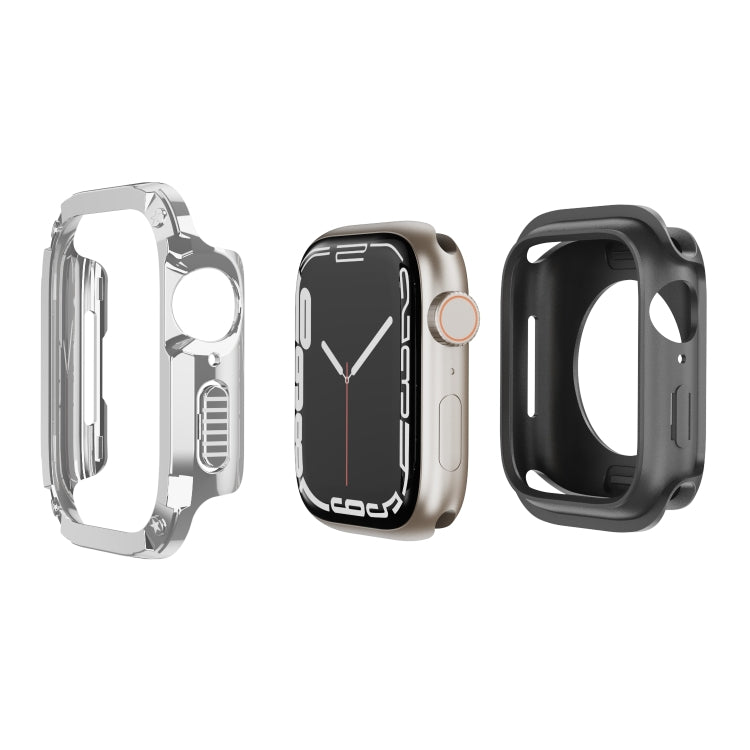 2-in-1 PC Hybrid TPU Armor Watch Case, For Apple Watch Series 6 / 5 / 4 / SE 44mm, For Apple Watch Series 6 / 5 / 4 / SE 40mm, For Apple Watch Ultra 3 / 2 / 1 49mm