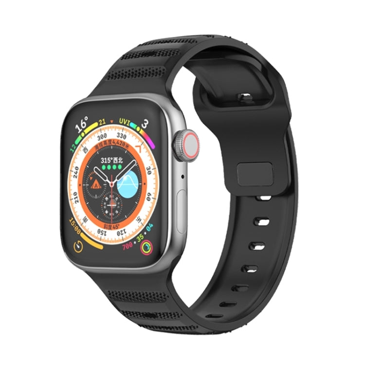 Dot Texture Fluororubber Watch Band, For Apple Watch Ultra 2 49mm, For Apple Watch 8 45mm, For Apple Watch 9 45mm, For Apple Watch SE 2022 40mm