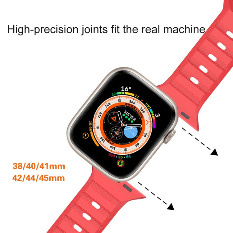 Dot Texture Fluororubber Watch Band, For Apple Watch Ultra 2 49mm, For Apple Watch 8 45mm, For Apple Watch SE 2022 40mm, For Apple Watch 9 45mm