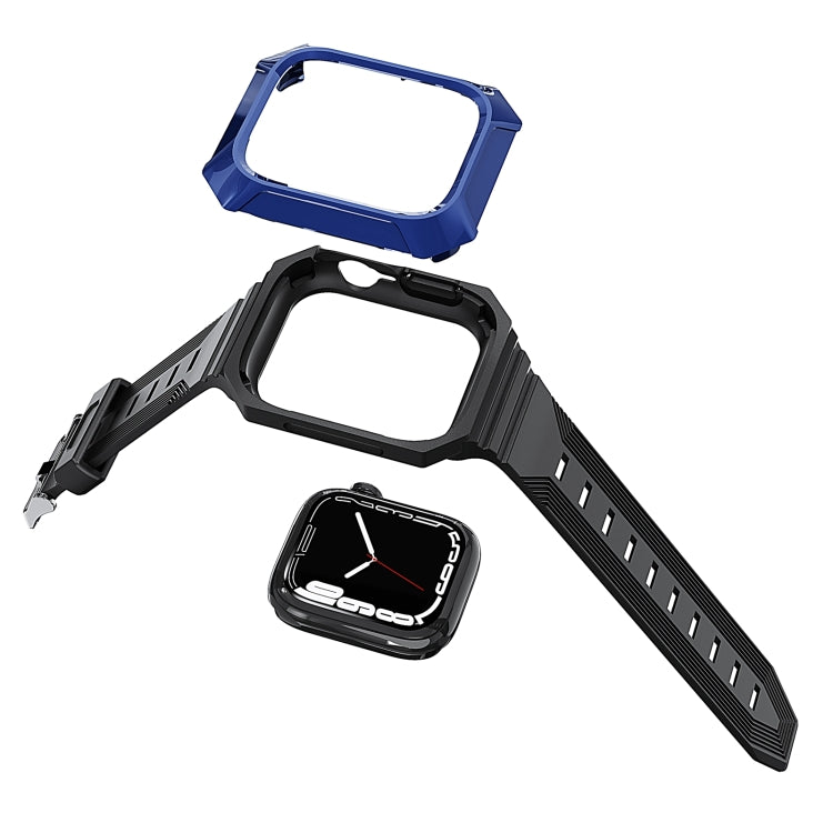 PC Rugged Case Integrated TPU Watch Band, For Apple Watch SE 2025 / 2023 44mm, For Apple Watch SE 2025 / 2023 40mm, For Apple Watch Ultra 3 / 2 49mm, For Apple Watch 9 45mm