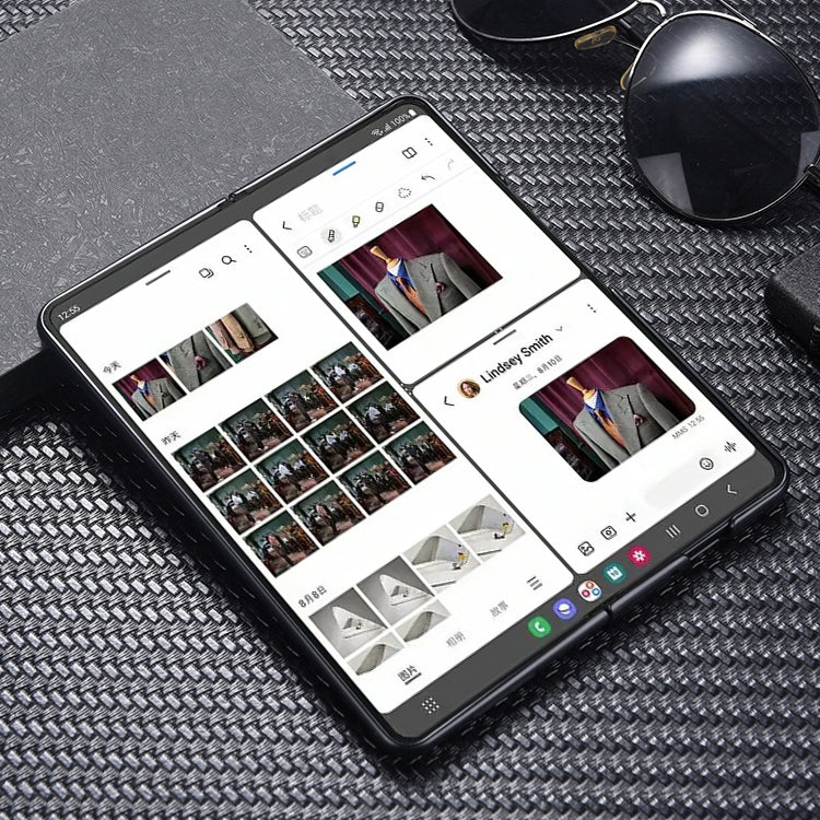 Nylon Cloth Texture Shockproof PC+TPU Phone Case, For Samsung Galaxy Z Fold5