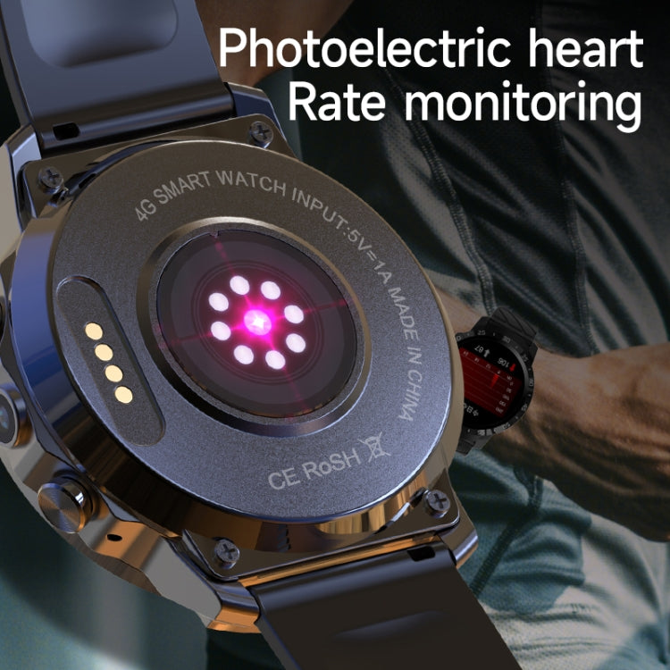 MT27 4G+64G 1.6 inch IP67 Waterproof 4G Android 8.1 Smart Watch Support Heart Rate / GPS, Leather Band