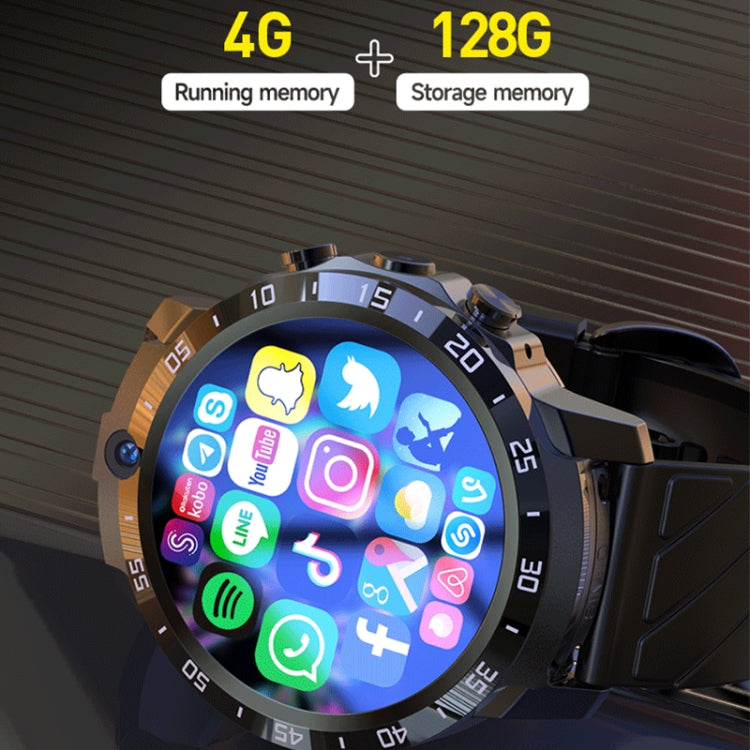 MT27 4G+64G 1.6 inch IP67 Waterproof 4G Android 8.1 Smart Watch Support Heart Rate / GPS, Leather Band