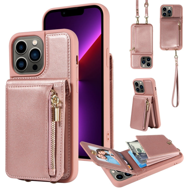 Crossbody Lanyard Zipper Wallet Leather Phone Case, For iPhone 12 / 12 Pro, For iPhone 12 Pro Max, For iPhone 11 Pro Max, For iPhone 11