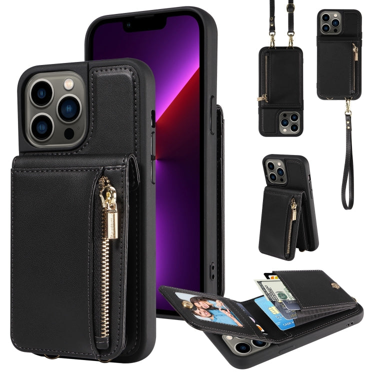 Crossbody Lanyard Zipper Wallet Leather Phone Case, For iPhone 12 / 12 Pro, For iPhone 12 Pro Max, For iPhone 11 Pro Max, For iPhone 11