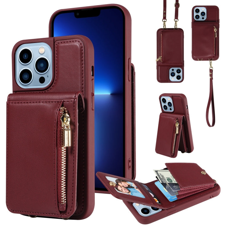 Crossbody Lanyard Zipper Wallet Leather Phone Case, For iPhone 12 / 12 Pro, For iPhone 12 Pro Max, For iPhone 11 Pro Max, For iPhone 11