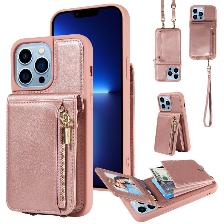 Crossbody Lanyard Zipper Wallet Leather Phone Case, For iPhone 12 / 12 Pro, For iPhone 12 Pro Max, For iPhone 11 Pro Max, For iPhone 11