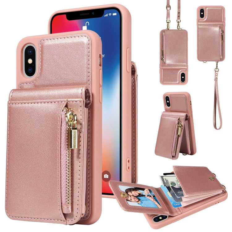 Crossbody Lanyard Zipper Wallet Leather Phone Case, For iPhone 7 Plus / 8 Plus