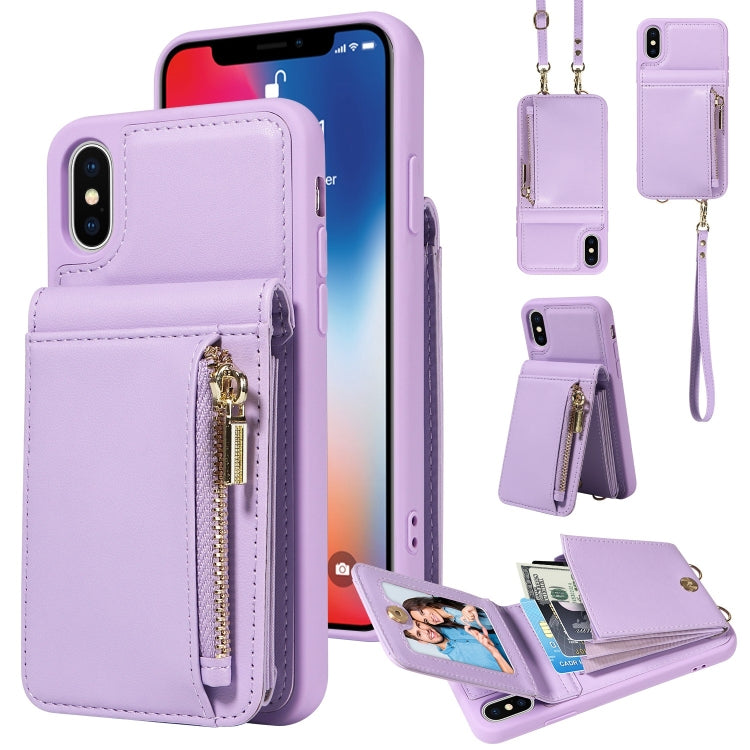 Crossbody Lanyard Zipper Wallet Leather Phone Case, For iPhone 7 Plus / 8 Plus