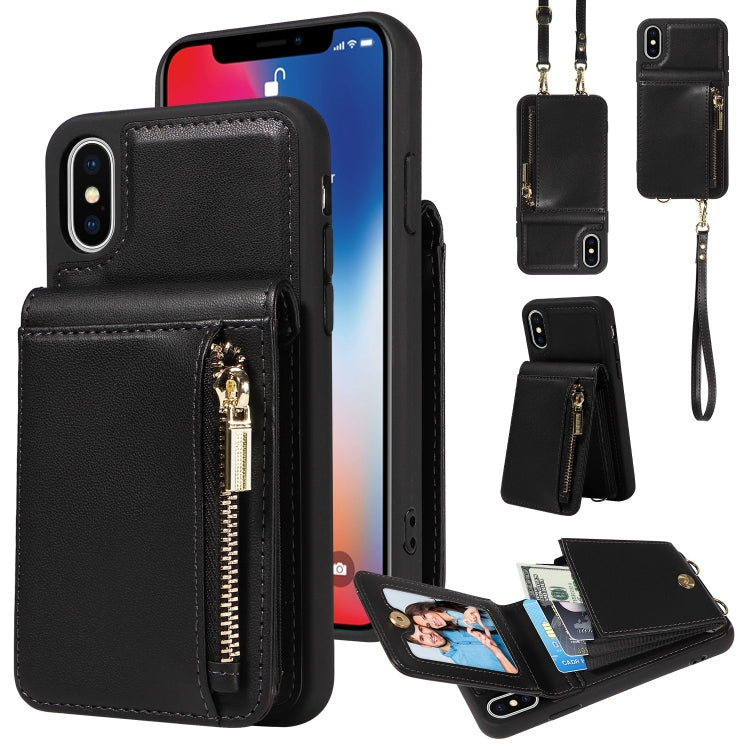 Crossbody Lanyard Zipper Wallet Leather Phone Case, For iPhone 7 Plus / 8 Plus