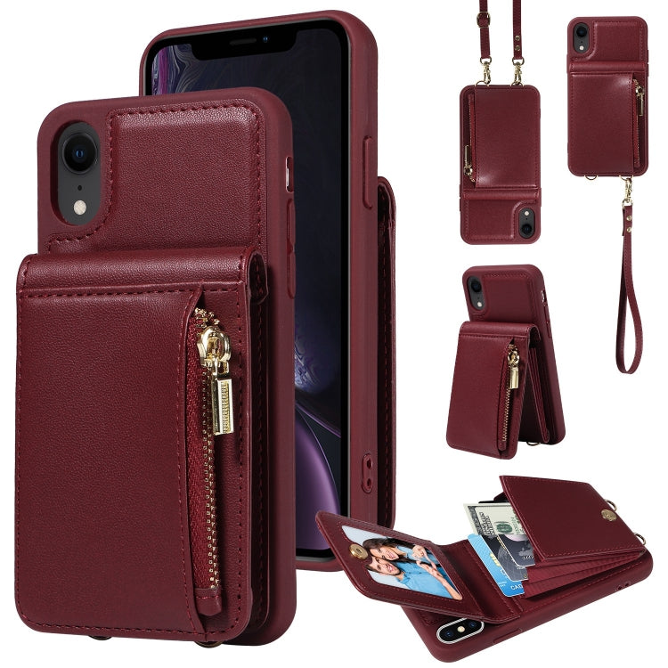 Crossbody Lanyard Zipper Wallet Leather Phone Case, For iPhone 7 Plus / 8 Plus