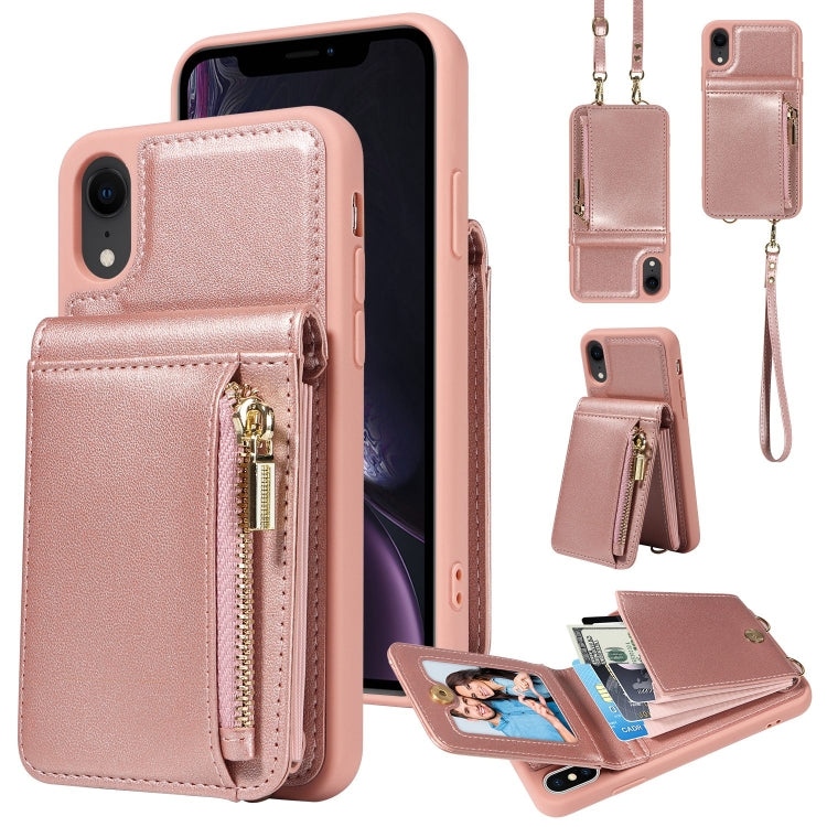 Crossbody Lanyard Zipper Wallet Leather Phone Case, For iPhone 7 Plus / 8 Plus