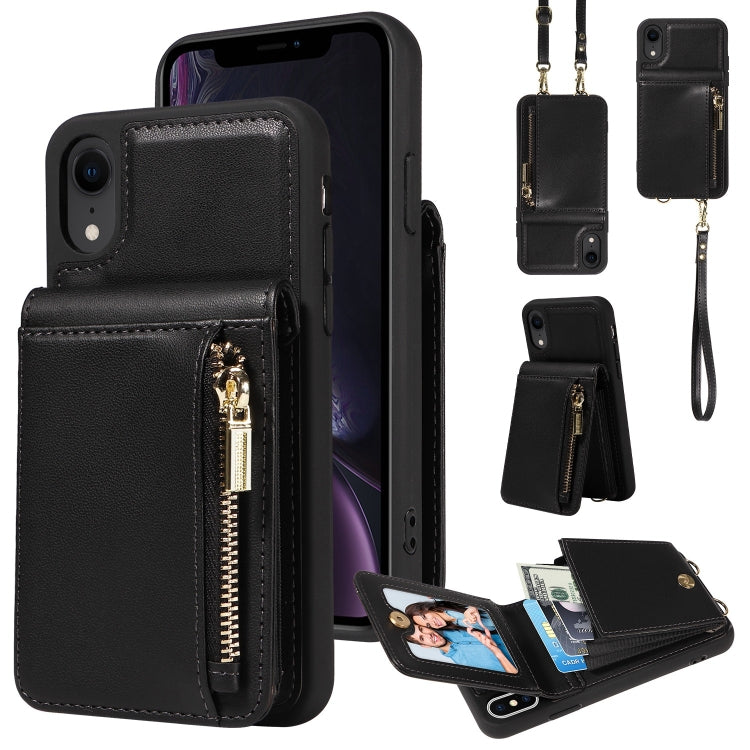Crossbody Lanyard Zipper Wallet Leather Phone Case, For iPhone 7 Plus / 8 Plus