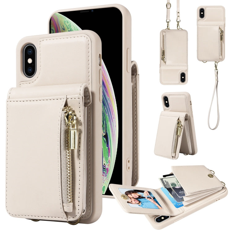 Crossbody Lanyard Zipper Wallet Leather Phone Case, For iPhone 7 Plus / 8 Plus