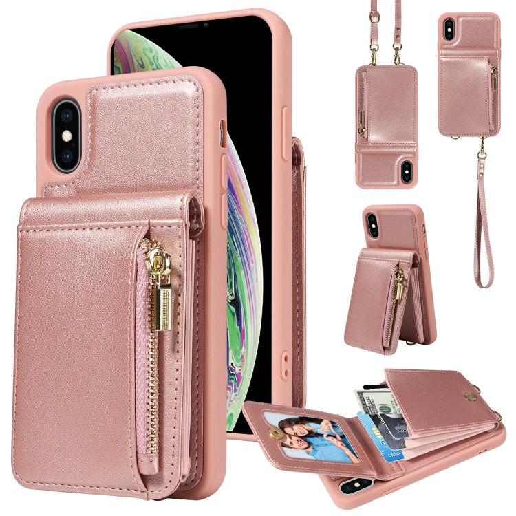 Crossbody Lanyard Zipper Wallet Leather Phone Case, For iPhone 7 Plus / 8 Plus