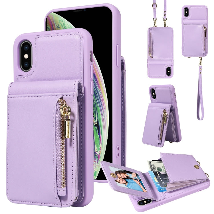 Crossbody Lanyard Zipper Wallet Leather Phone Case, For iPhone 7 Plus / 8 Plus