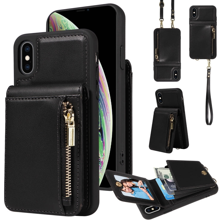 Crossbody Lanyard Zipper Wallet Leather Phone Case, For iPhone 7 Plus / 8 Plus
