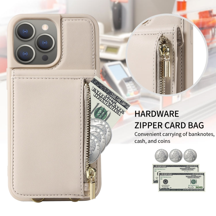 Crossbody Lanyard Zipper Wallet Leather Phone Case, For iPhone 14 Plus, For iPhone 14, For iPhone 14 Pro, For iPhone 14 Pro Max
