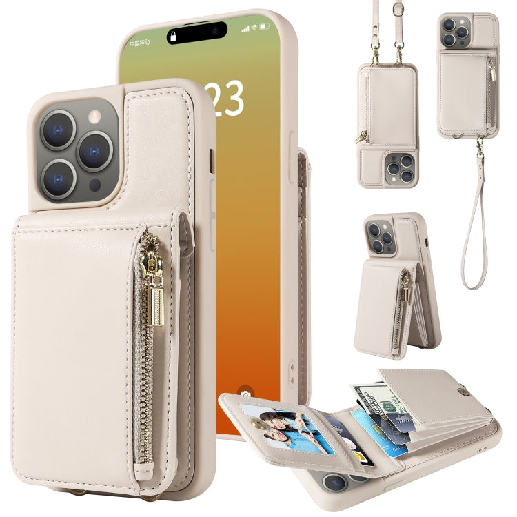 Crossbody Lanyard Zipper Wallet Leather Phone Case, For iPhone 14 Plus, For iPhone 14, For iPhone 14 Pro, For iPhone 14 Pro Max