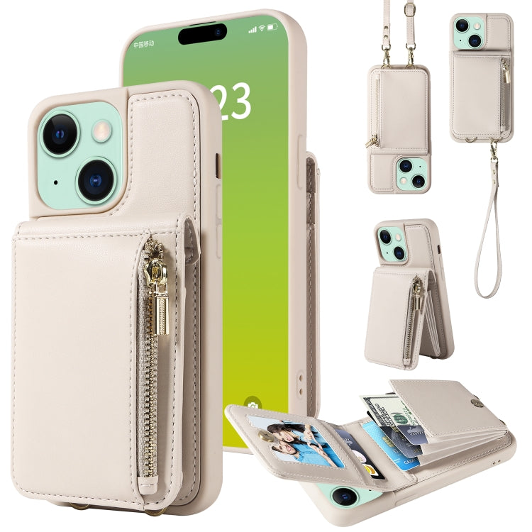 Crossbody Lanyard Zipper Wallet Leather Phone Case, For iPhone 14 Plus, For iPhone 14, For iPhone 14 Pro, For iPhone 14 Pro Max