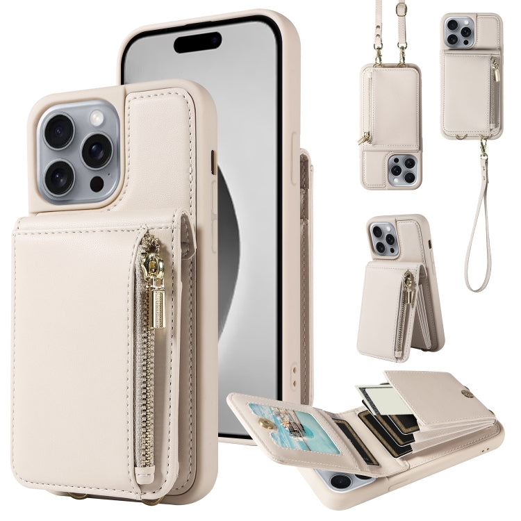 Crossbody Lanyard Zipper Wallet Leather Phone Case, For iPhone 15 Pro Max, For iPhone 15 Pro, For iPhone 15 Plus, For iPhone 15