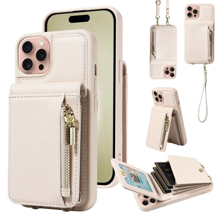 Crossbody Lanyard Zipper Wallet Leather Phone Case, For iPhone 15 Pro Max, For iPhone 15 Pro, For iPhone 15 Plus, For iPhone 15
