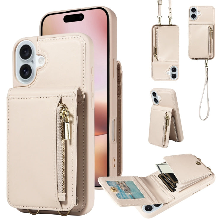 Crossbody Lanyard Zipper Wallet Leather Phone Case, For iPhone 15 Pro Max, For iPhone 15 Pro, For iPhone 15 Plus, For iPhone 15