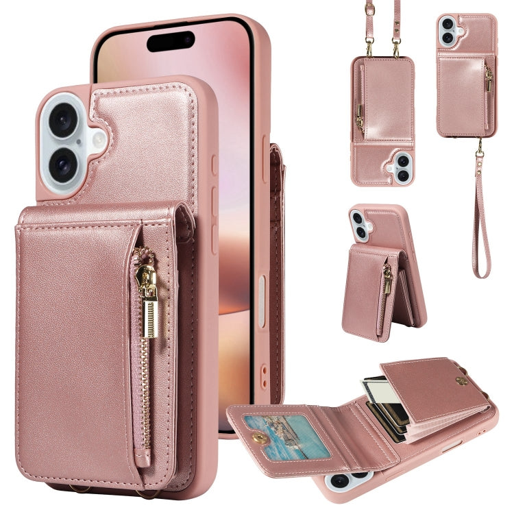 Crossbody Lanyard Zipper Wallet Leather Phone Case, For iPhone 15 Pro Max, For iPhone 15 Pro, For iPhone 15 Plus, For iPhone 15