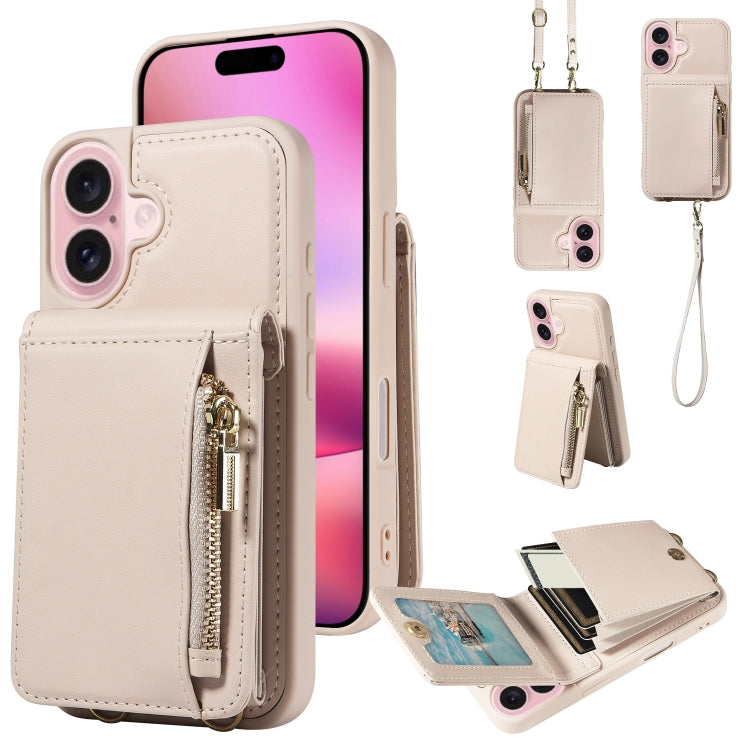 Crossbody Lanyard Zipper Wallet Leather Phone Case, For iPhone 15 Pro Max, For iPhone 15 Pro, For iPhone 15 Plus, For iPhone 15