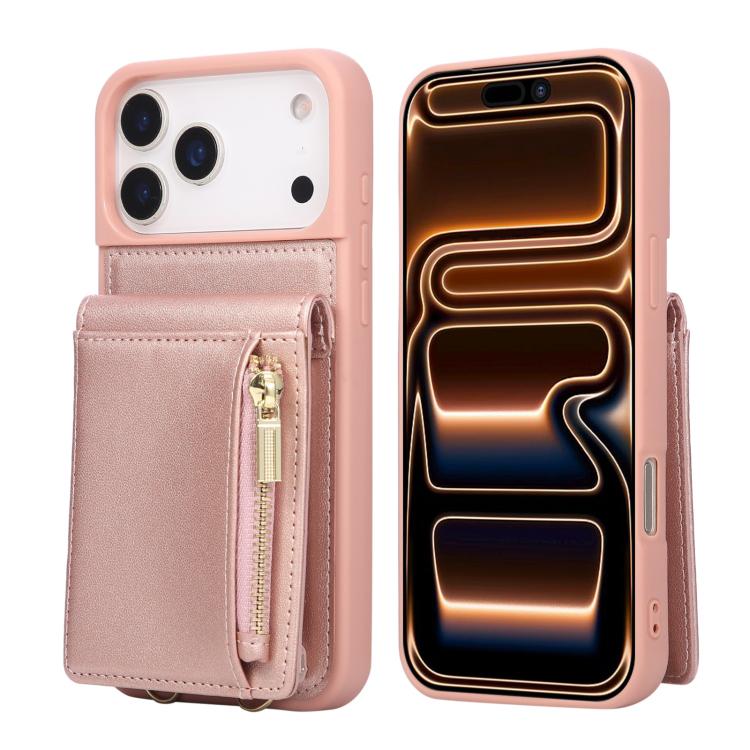 Crossbody Lanyard Zipper Wallet Leather Phone Case, For iPhone 16 Pro Max, For iPhone 16 Pro, For iPhone 16 Plus, For iPhone 16