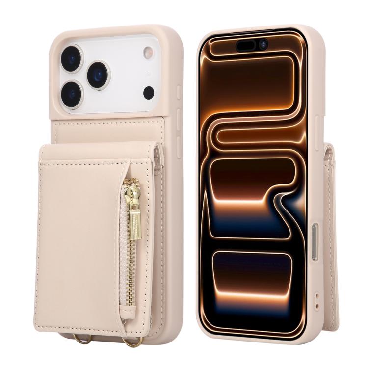 Crossbody Lanyard Zipper Wallet Leather Phone Case, For iPhone 16 Pro Max, For iPhone 16 Pro, For iPhone 16 Plus, For iPhone 16