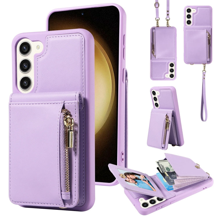 Crossbody Lanyard Zipper Wallet Leather Phone Case